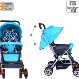 1st step Yoyo Baby Stroller With 5 Point Safety Harness And Reversible HandleBar Stroller image 2