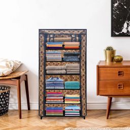 6 tier Carbon Steel Collapsible Wardrobe-5