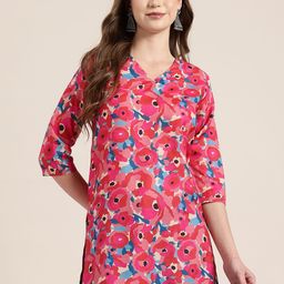 HERE&NOW Printed V-Neck Kurti-picture-26