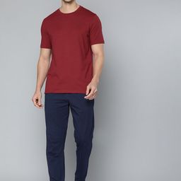 Puma Men Maroon & Navy Blue Tee+Jogger Night Suit-image-32