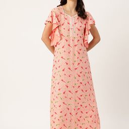 ETC Printed Pure Cotton Maxi Nightdress-picture-49