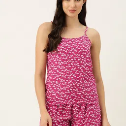 ETC Women Pink Printed Night suit-image-99