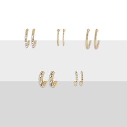 Zaveri Pearls Set of 25 Gold Plated Studs Earrings image 2