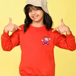NUSYL Girls Graphic Printed Oversized Sweatshirt-picture-23