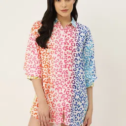 Ms.Lingies Animal Printed Shirt Nightdress-picture-43
