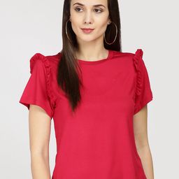 Gipsy Women Red Solid Top-image-77