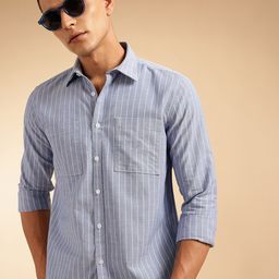 French Connection Striped Slim Fit Casual Shirt-image-85