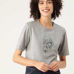 Slenor Women Graphic Printed Regular Fit Crop T-shirt-picture-15