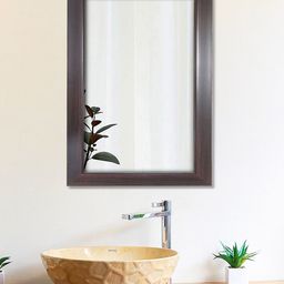 Art Street Dark Brown Decorative Wall Makeup Mirror-0