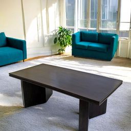 Ikiriya Black Sheesham Wood Mahagony Finish Rectangle Shaped Coffee Table-59