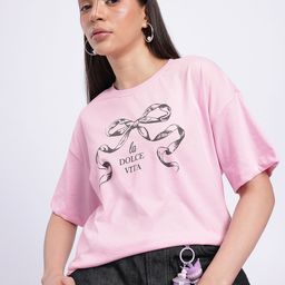 glitchez Bow N Chic Printed T-shirt-image-36