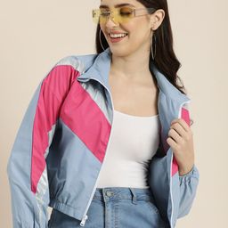 HERE&NOW Colourblocked Crop Open Front Jacket-picture-20