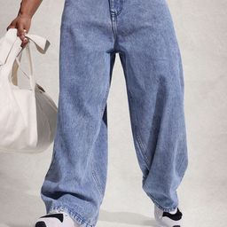 WROGN Men Baggy Fit Light Fade Pure Cotton Jeans-image-34