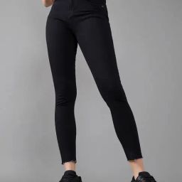 DOLCE CRUDO Black Denim Slim Fit High Rise Jeans-image-47