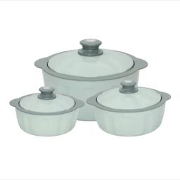 Jaypee Hotfeast Stainless Steel Casserole Set With Lockable Lid For Gravy Meals, Serving Dinner-1