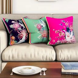 SEJ by Nisha Gupta Multicolor Cushion Covers - Set of 3-image-89