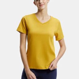 Jockey Yellow Relaxed Fit Sports T-Shirt-picture-16