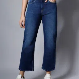 High Star Indigo Relaxed Fit High Rise Jeans-image-74