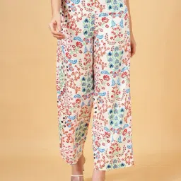 Honey by Pantaloons Off-White Cotton Printed Culottes-picture-35