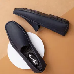 Big Fox Men Blue Printed Loafers-image-79