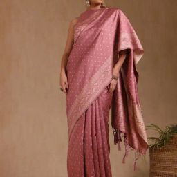 Soch Pink Other Woven Design Saree With Unstitched Blouse-picture-10
