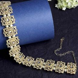 Karatcart Pearl Ball and Kundan Studded Handcrafted Metal Hair Band for Women Pack of 1-image-53