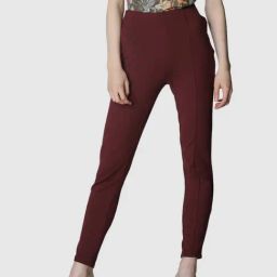 Vero Moda Maroon Mid Rise Jeggings-image-27