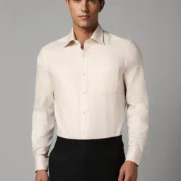Louis Philippe Beige Cotton Regular Fit Shirt-picture-32