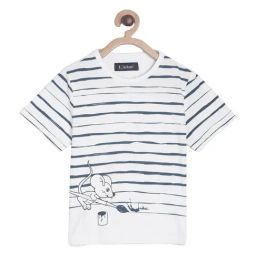 Ladore Kids White Printed T-Shirt-image-62