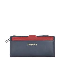 Tommy Hilfiger Mariah Navy Solid Bi-Fold Wallet for Women-image-19