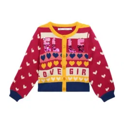 Elle Kids Pink Printed Sweater-image-94