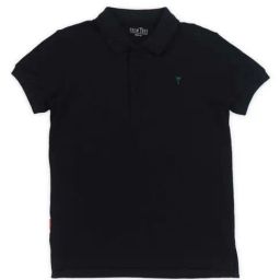 Palm Tree Kids Black Cotton Regular Fit Polo T-Shirt-image-33