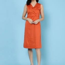 Jaipur Kurti Rust A Line Dress-picture-26