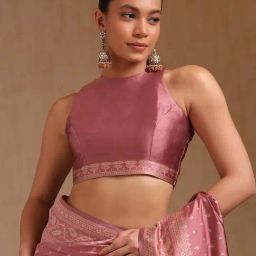 Soch Pink Other Woven Design Saree With Unstitched Blouse image 5