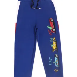 Lazy Shark Kids Navy Printed Joggers-image-99