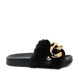 London Rag Women's Black Casual Slides-picture-30