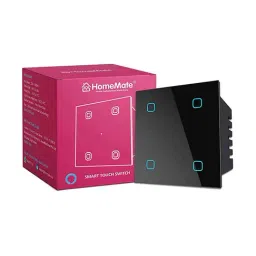 HomeMate 4 Gang Smart Touch Switch Works with Google Assistant and Alexa (Black)-image-16