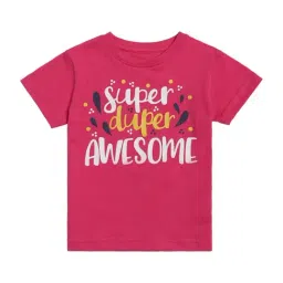 Dyca Kids Fuchsia Cotton Printed T-Shirt-image-41
