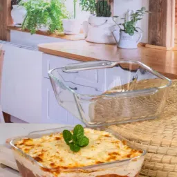 Roxx Transparent Glass Square Baking Dish - Set of 2 (500ml)-7