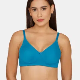 Zivame Blue Non Wired Non Padded Full Coverage Bra-14