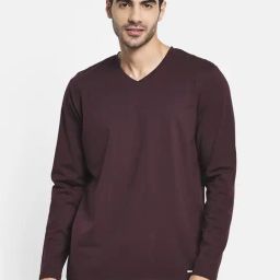 METTLE Wine V Neck T-Shirt-picture-0