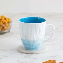 Clay Craft Fine Ceramic Vertis Milk/Tea/Coffee Mugs - 1 Piece - 350 ml each-image-58