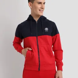 U.S. Polo Assn. Red & Navy Regular Fit Hooded Sweatshirt-12