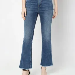 Vero Moda Blue Blended Bootcut Jeans-image-36