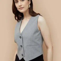 Code by Lifestyle Grey Plain Jacket image 4