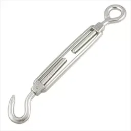 B K JAGAN & CO Hook Eye Turnbuckle 25 cm Stainless Steel Silver Tone 154TUD12 (Pack of 2 pcs)-45