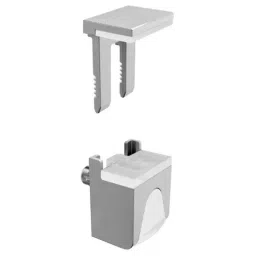Hafele Kubic Glass Shelf Support for 4-8 mm Nickel Plated Finish, 284.04.641 (Pack of 2 Pcs)-3