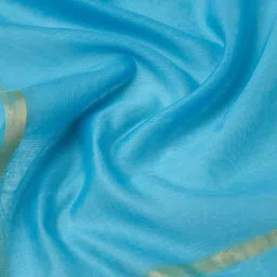 Soch Blue Plain Dupatta image 4