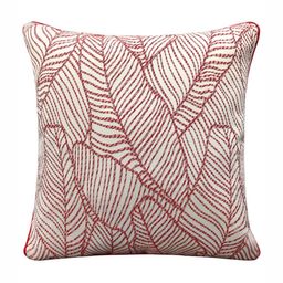 Good Vibes Maroon & White Ethnic Motifs Velvet Square Cushion Cover-60