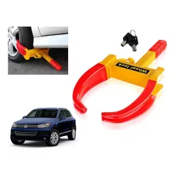 Auto Pearl Claw Type Adjustable Anti Theft Yellow, Red Wheel Clamp Lock for Volkswagen Touareg-image-31